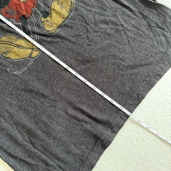 Disney Parks Mens Shirt Medium Mickey Mouse Gray with Black Accent Short Sleeve - Picture 5 of 8